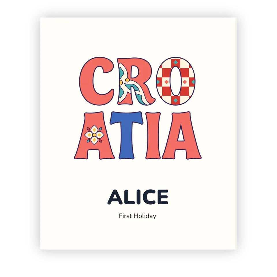 Croatia - Typographic