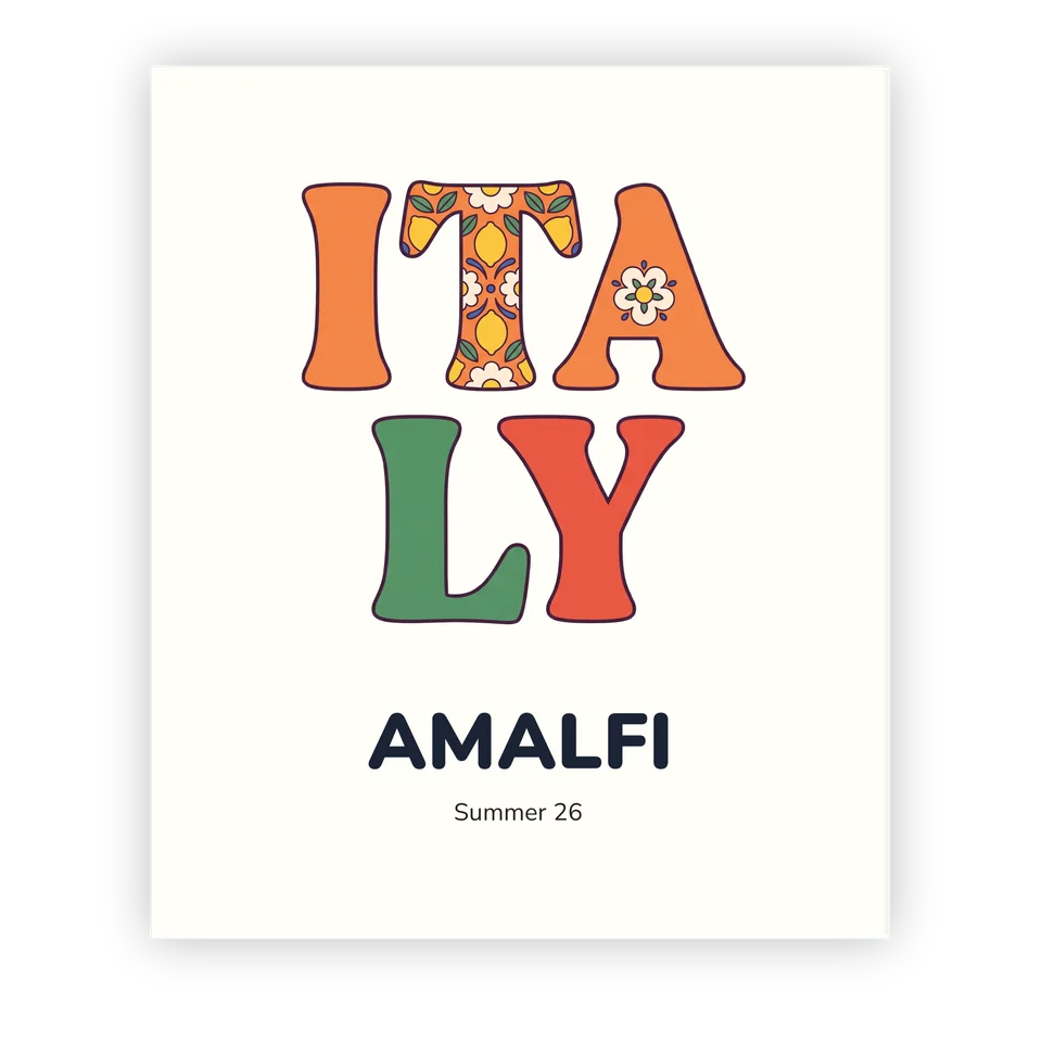 Italy - Typographic