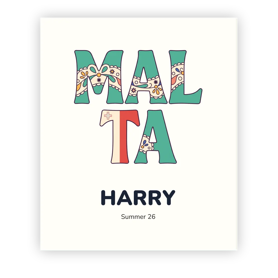 Malta - Typographic