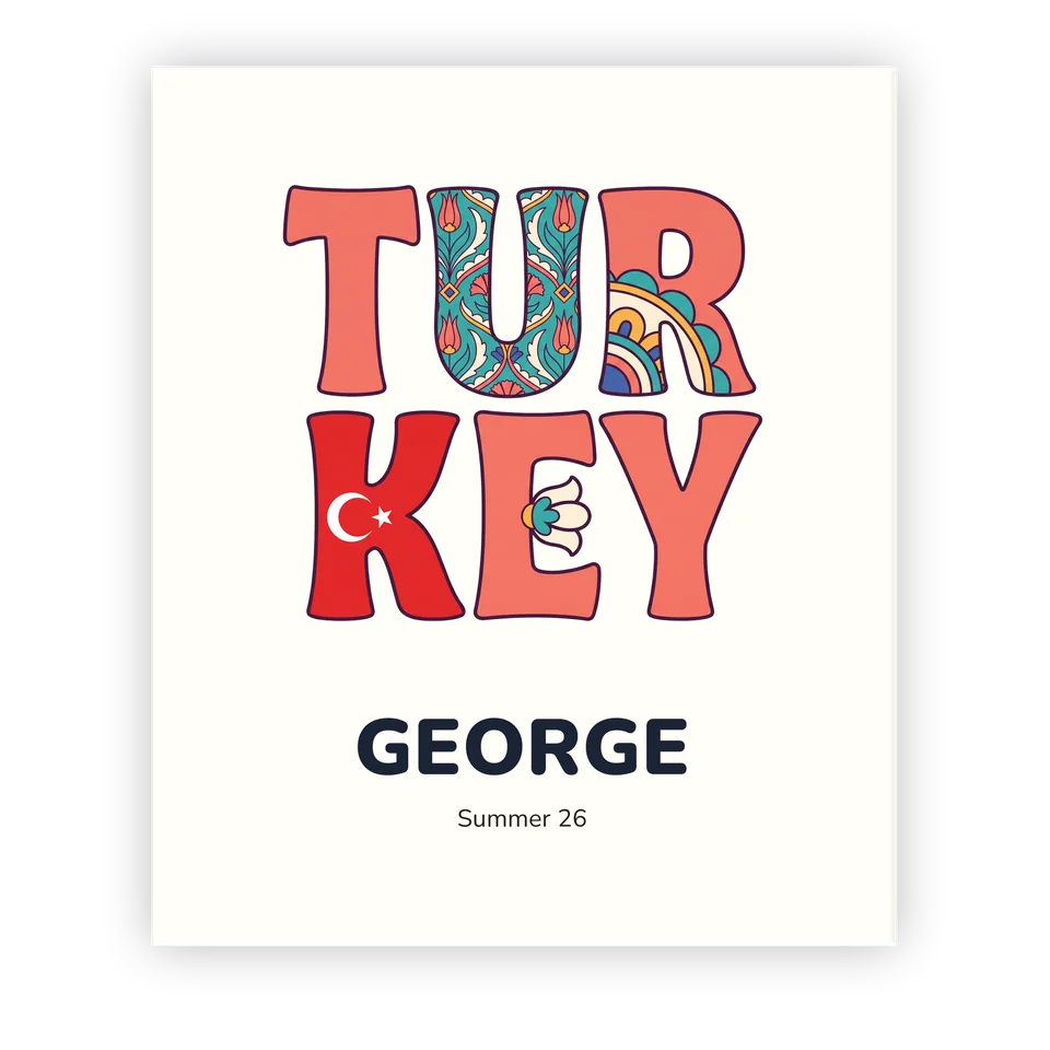 Turkey - Typographic