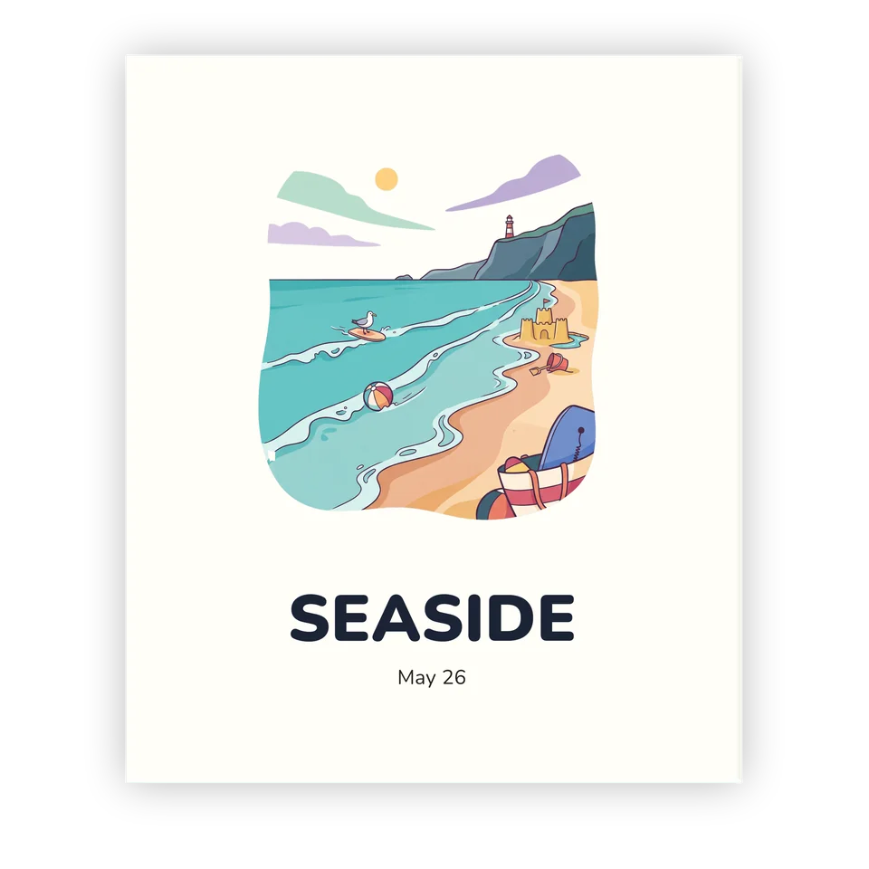 Beach Day Colouring Book
