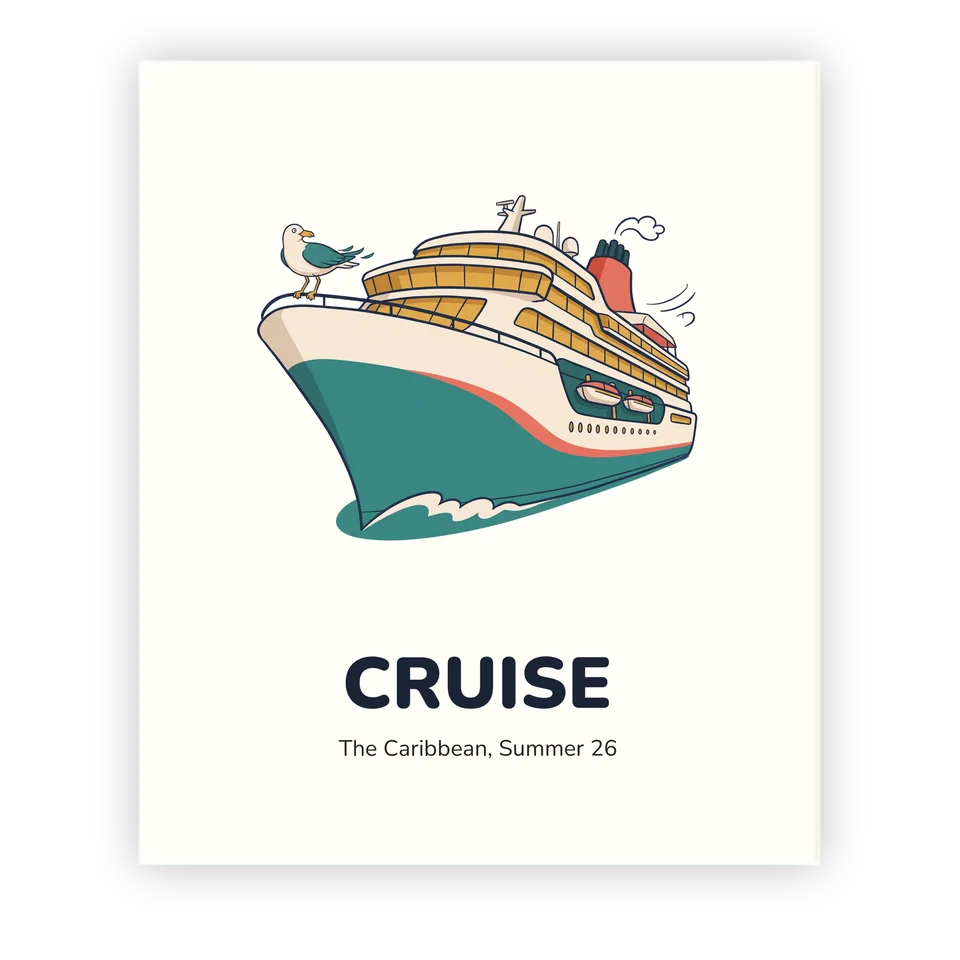 Cruise Ship Colouring Book